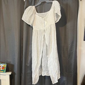 White Puff Sleeve Dress